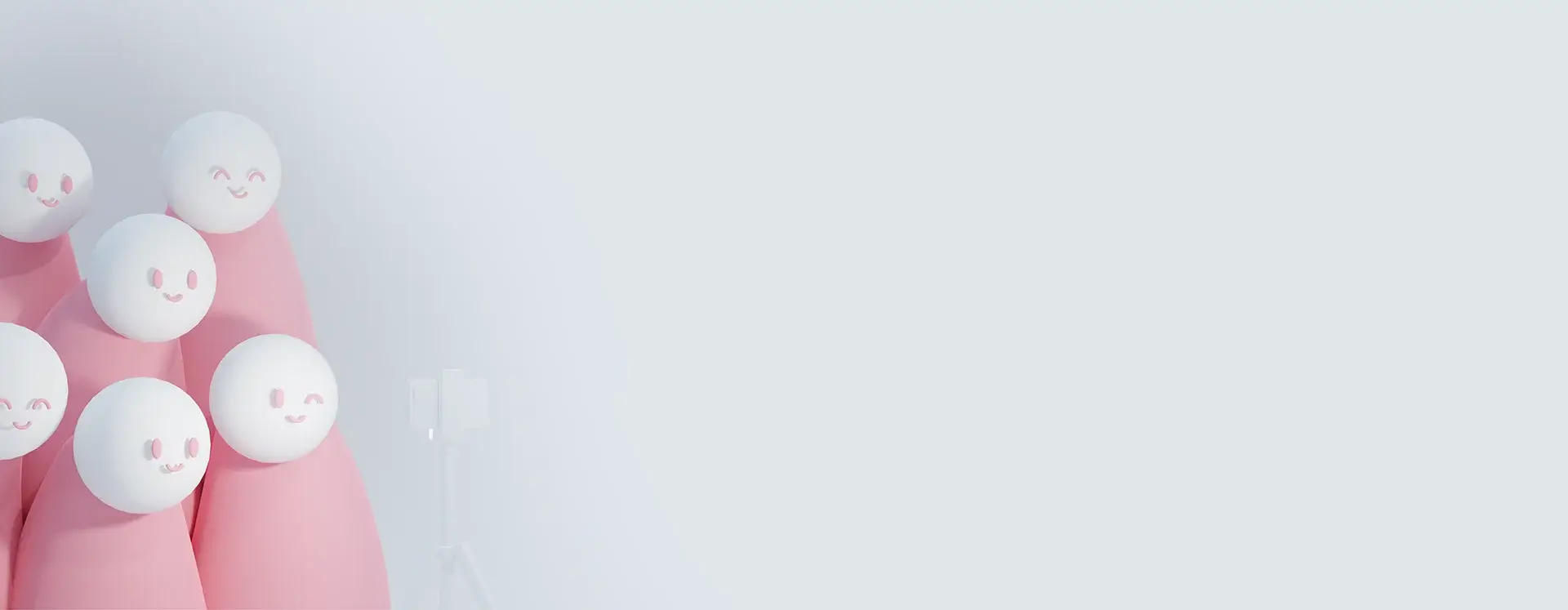 group of pink people